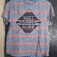 Gestreiftes Shirt mit Aufduck - Yigga - Gr. 146/152