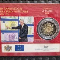 Luxemburg 2 Euro Münze Coincard 2012 Bargeld