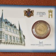 Luxemburg 2 Euro Münze Coincard 2019 Charlotte