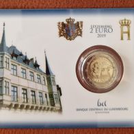 Luxemburg 2 Euro Münze Coincard 2019 Wahlrecht