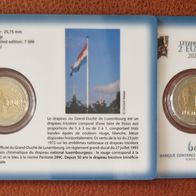 Luxemburg 2 Euro Münze Coincard 2022 Flagge