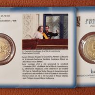 Luxemburg 2 Euro Münze Coincard 2022 Hochzeitstag