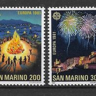 001) San Marino 1981 Europa/Cept Mi. Nr. 1225/26 kpl. Satz postfrisch