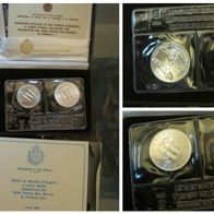 San Marino Silber-Set 500 + 1000 Lire 1989 "FORMEL 1 WM Großer Preis von San Marino"