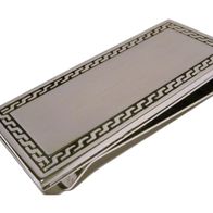 Geldklammer Edelstahl EDEL MASSIV MONEY CLIP Geldclip Schwarz SILBER