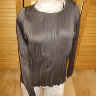 Ausgefallenes LA Shirt wie Plissee grau S
