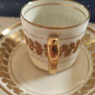 Biedermeier Kaffeetasse Ziertasse Tasse um 1790-1800 aufwendige Gold Handmalerei RAR