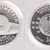 2005 D 10 € Albert Einstein Polierte Platte