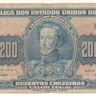Brazil Banknote 200 Cruzeiros C042 / P-171b - 1964 Serial 1111 N021735