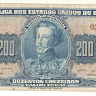 Brazil Banknote 200 Cruzeiros C042 / P-171b - 1964 Serial 1277 N.026194
