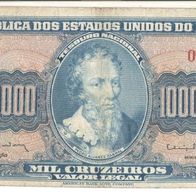 Banknote 1000 Cruzeiros Brazil 1963 C056 - P-173c Serial 3794 n. 051791