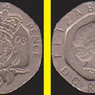 2003 Großbritannien 20 Pence vorzüglich (vz)