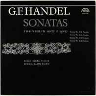 Handel: Sonatas for Violin and piano (1965) LP Michal Karin, Milan Bauer NM/NM
