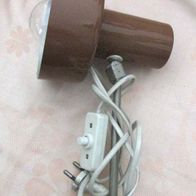 DDR Lampe * SchreibtischLampe - Tischlampe * brauner Metallschirm