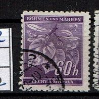 Los H22822: Böhmen & Mähren Mi. 65 a/ b, gest