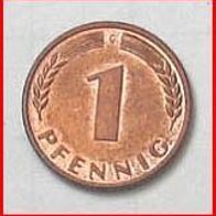 Bundesrepublik Deutschland - 1 Pfennig - Kupferpfennig der Serie G - 1969