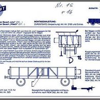 Liliput H0 Montageanleitung - für Güterwagen 216... und 217... Bauart Linz - Original
