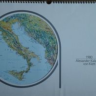 Alexander Kalender von Klett für 1980 mit Landkarten