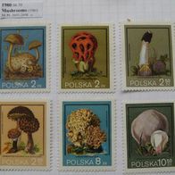 1980, Poland, a stamp series: „Mushrooms”
