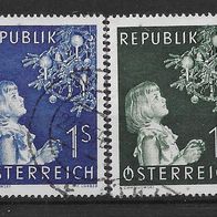 001) Österreich 1953/54 Weihnachten Mi. Nr. 994/1009 gestempelt