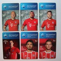Aral SuperCard: 21 verschiedene Karten mit FC Bayern München Motiven (ohne Guthaben)