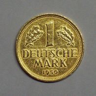 1 Mark BRD -Kursmünze- 1950 J (Kupfer-Nickel, vergoldet)
