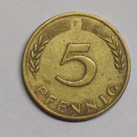 5 Pfennig BRD -Kursmünze- 1950 F