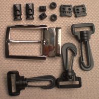 Konvolut Gürtelschnalle Silber, Schwarz