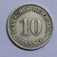 10 Pfennig Deutsches Reich -Kursmünze- 1899 A