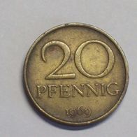 20 Pfennig DDR -Kursmünze- 1969