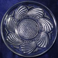 C Glasteller alt Dessertteller kleiner Teller aus Glas Ø 13,5 gebraucht Vintage sehr