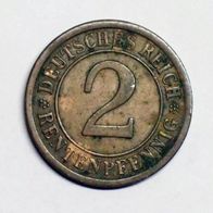2 Rentenpfennig Deutsches Reich -Kursmünze- 1924 A