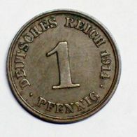 1 Pfennig Deutsches Reich -Kursmünze- 1914 J