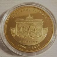30 Jahre Fall der Mauer", Gedenkprägung mit 24-Karat-Goldauflage