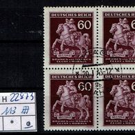 Los H22873: Böhmen & Mähren Mi. 113, gest. Viererblock