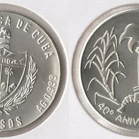 Kuba 5 Pesos 1985 "40 Jahre FAO" Schön #125 Stgl. / Silber * * Max. 4.500 Ex. * *