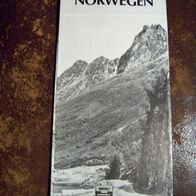 alte AVIS Auto-Karte Norwegen 1978