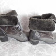 Damen Stiefeletten 40 6,5 grau braun von * BAMA * Schuhe Woman Women Frauen