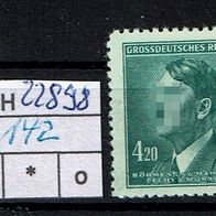 Los H22898: Böhmen & Mähren Mi. 142 * *