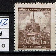 Los H22912: Böhmen & Mähren Mi. 41 * * Rand 2 Plattensternchen