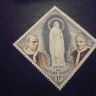 Monaco 590 * * - Marienstatue Pabst Pius IX. + XII. 1958