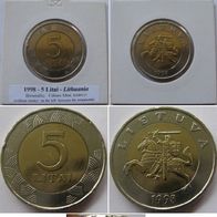 1998-Lithuania-5 Litai