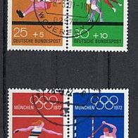 Bund Zusammendruck W 30 + 34 Olympia 1972 gestempelt