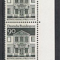 Bund MiNr. 499 senkrechtes Doppelstück Ecke unten rechts mit FN 2 postfrisch