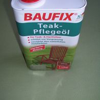 Baufix Teak Pflegeöl 1Ltr. Eiche Hell Teaköl Imprägnierung f. Holz Vergrauungsschutz