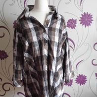Damen Bluse 46 XXXL braun kariert von * Bexley Woman * Tunika Hemd Herbst Winter