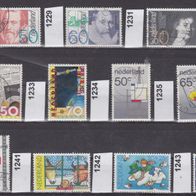 L566 Niederlande MiNr 1228 bis 1243 - aus Jahrgang 1983 bis 1983 o