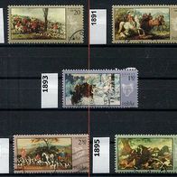 Polen Mi. Nr. 1890 + 1891 + 1893 + 1894 + 1895 Jagdwesen in der Malerei o <