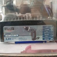 Akkuschrauber KYNAST 3,6 Volt Mini Akku Stab Schrauber mit Gelenk Bits und Box