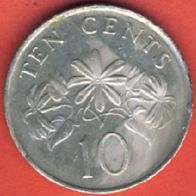 Singapur 10 Cents 1990